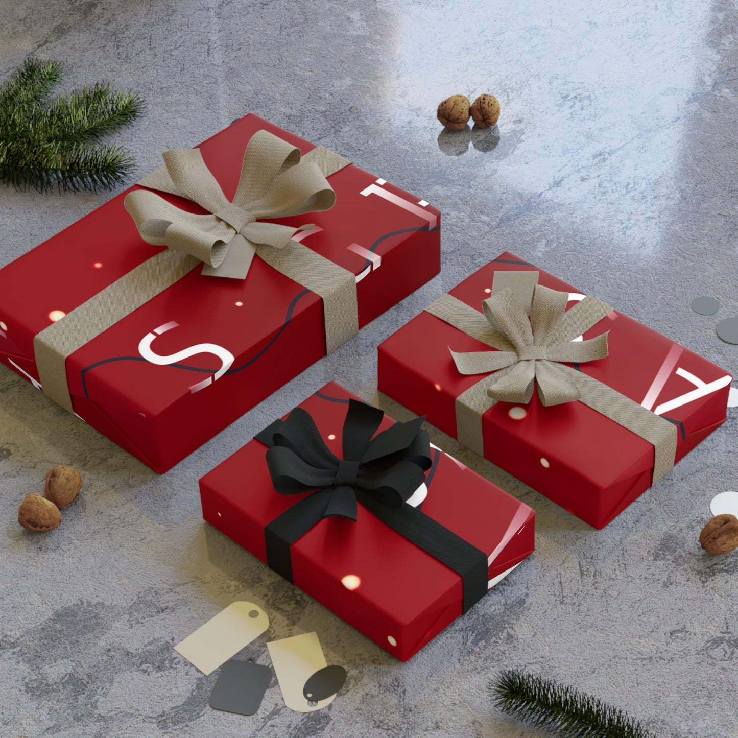 Dallas Grey Gift Wrapping Paper