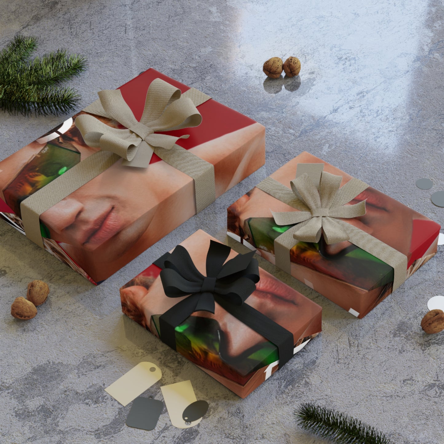 Dallas Grey Gift Wrapping Paper - Shake Your Body Edition