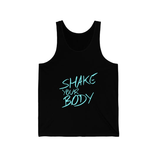 Shake Your Body Teal Blue Logo Tank Top
